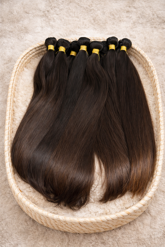 Blue Rubber Band Hair Bundles